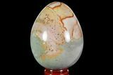 Polished Polychrome Jasper Egg - Madagascar #118655-1